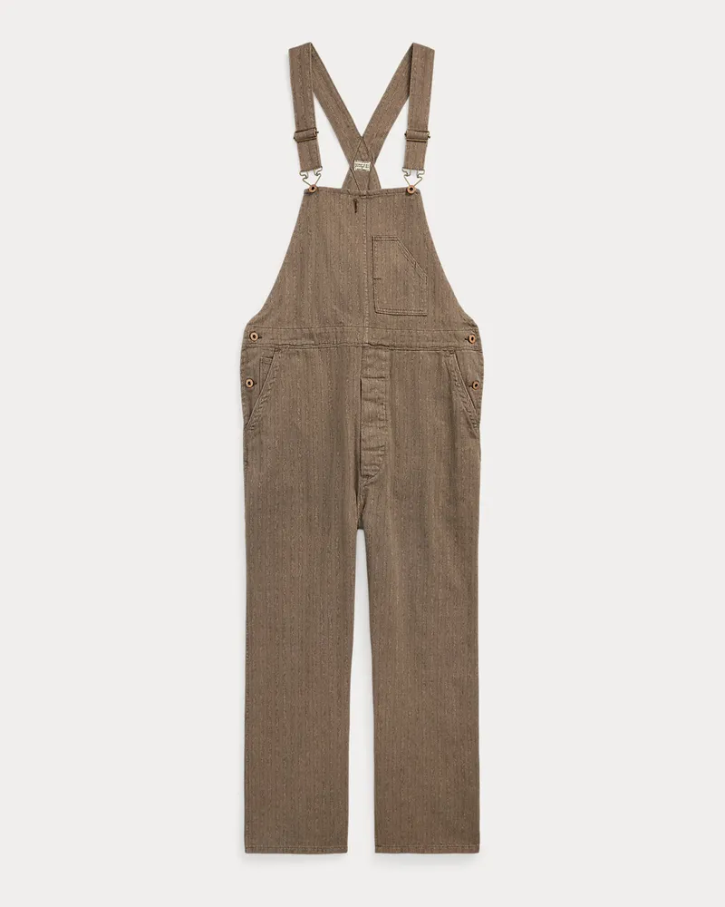 Ralph Lauren Gestreifter Overall aus Fischgrat-Jaspé Grey