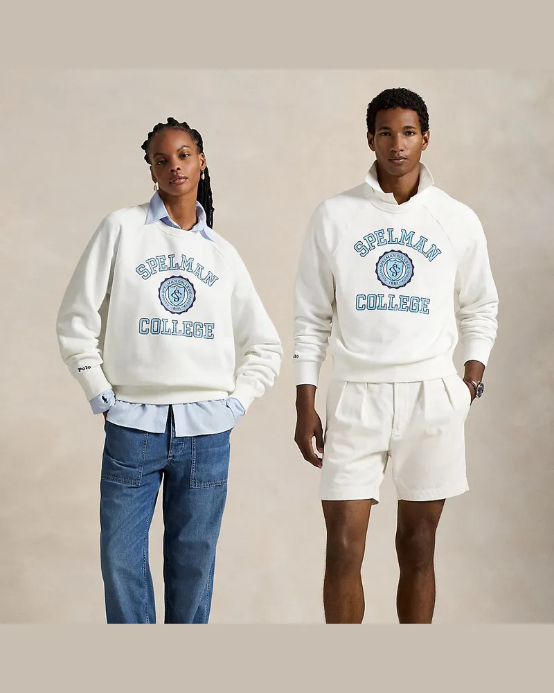 Ralph Lauren Das Fleece-Sweatshirt Spelman College Cream