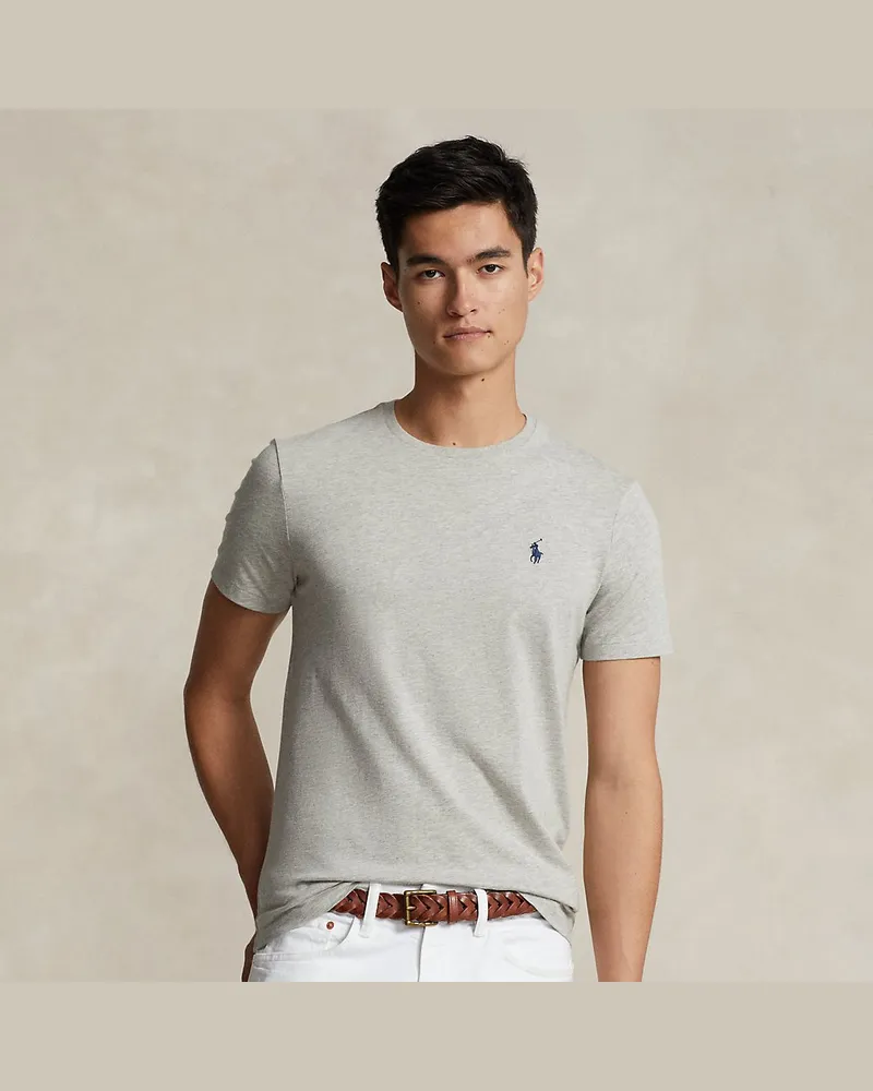 Ralph Lauren Custom-Slim-Fit Jersey-T-Shirt Grey