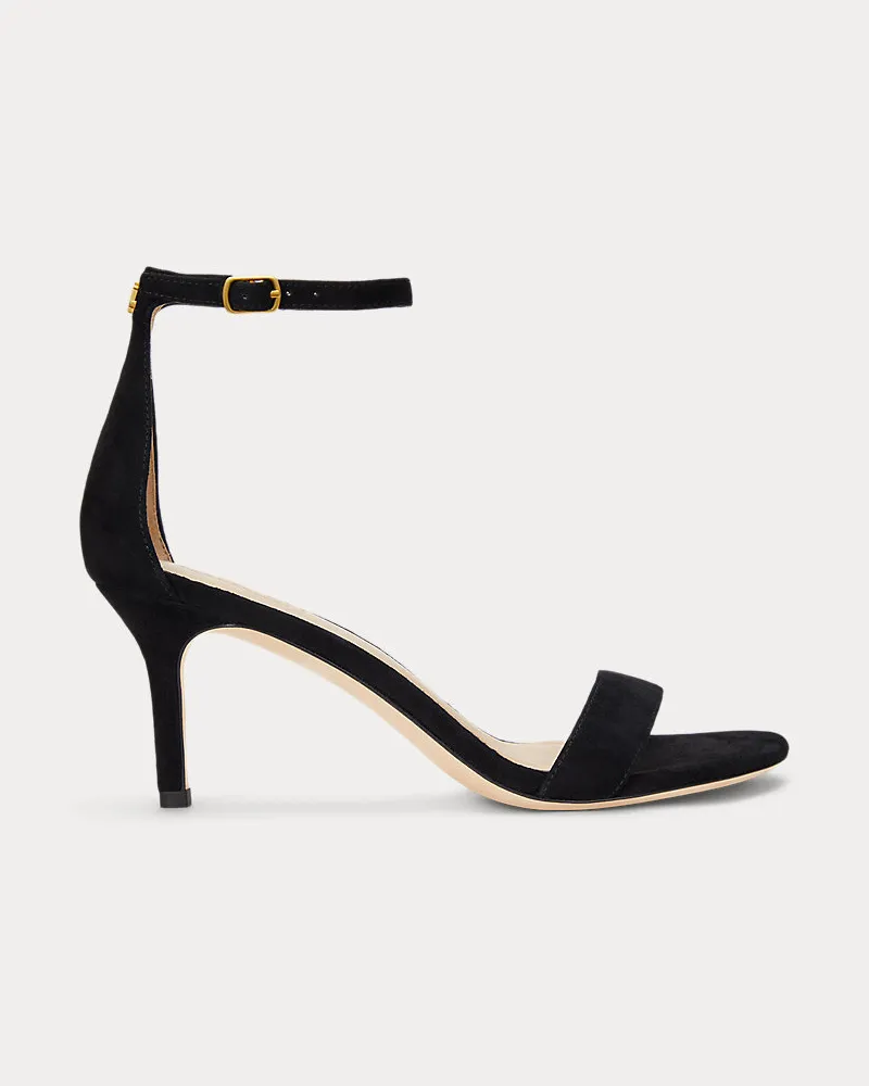 Ralph Lauren Sandale Allie aus Wildleder Black