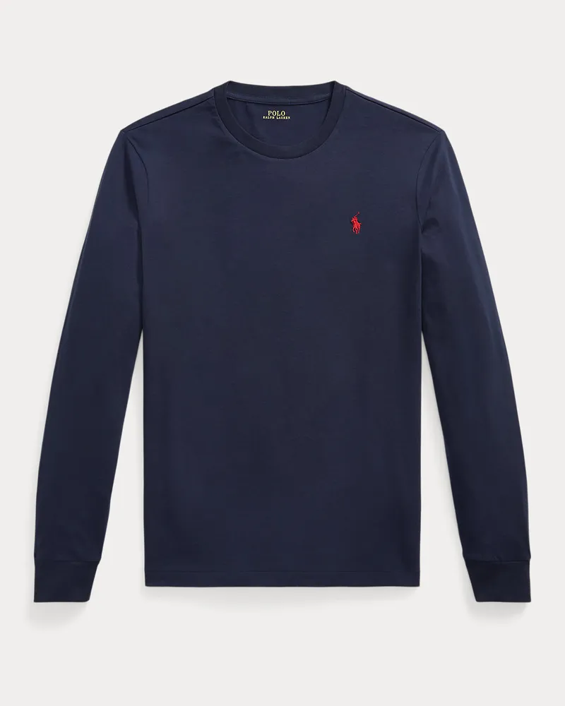 Ralph Lauren Custom-Slim-Fit Jersey-T-Shirt Blue