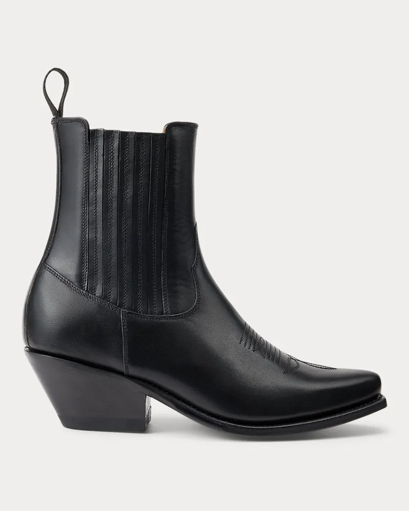 Ralph Lauren Stiefelette Quinn aus Vachetteleder Black