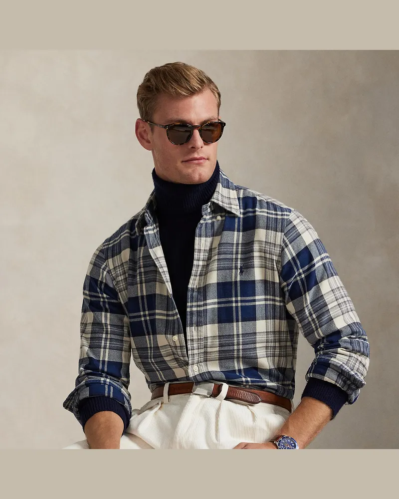 Ralph Lauren Classic-Fit-Karohemd aus Twill Blue