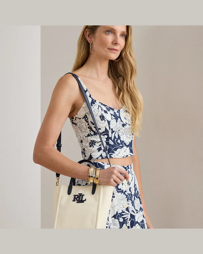Ralph Lauren Kleine Segeltuch-Tragetasche Cameryn Cream