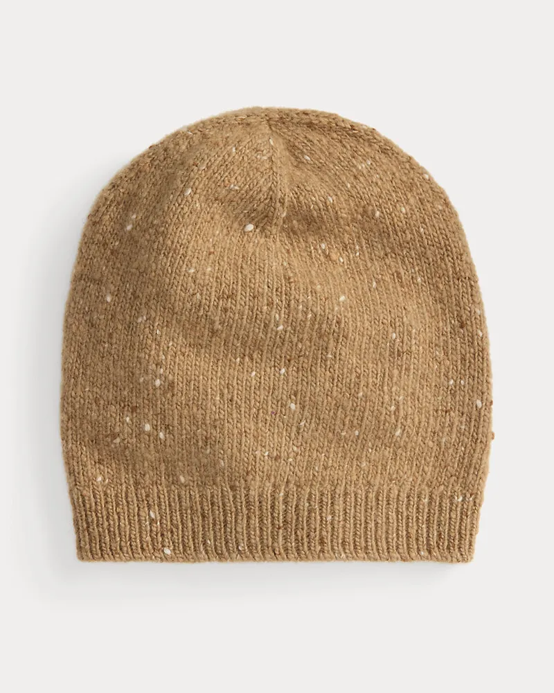 Ralph Lauren Donegal-Mütze aus Kaschmirmischung Tan