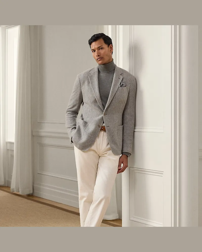 Ralph Lauren Handgeschneiderte Kordsamthose Gregory Cream