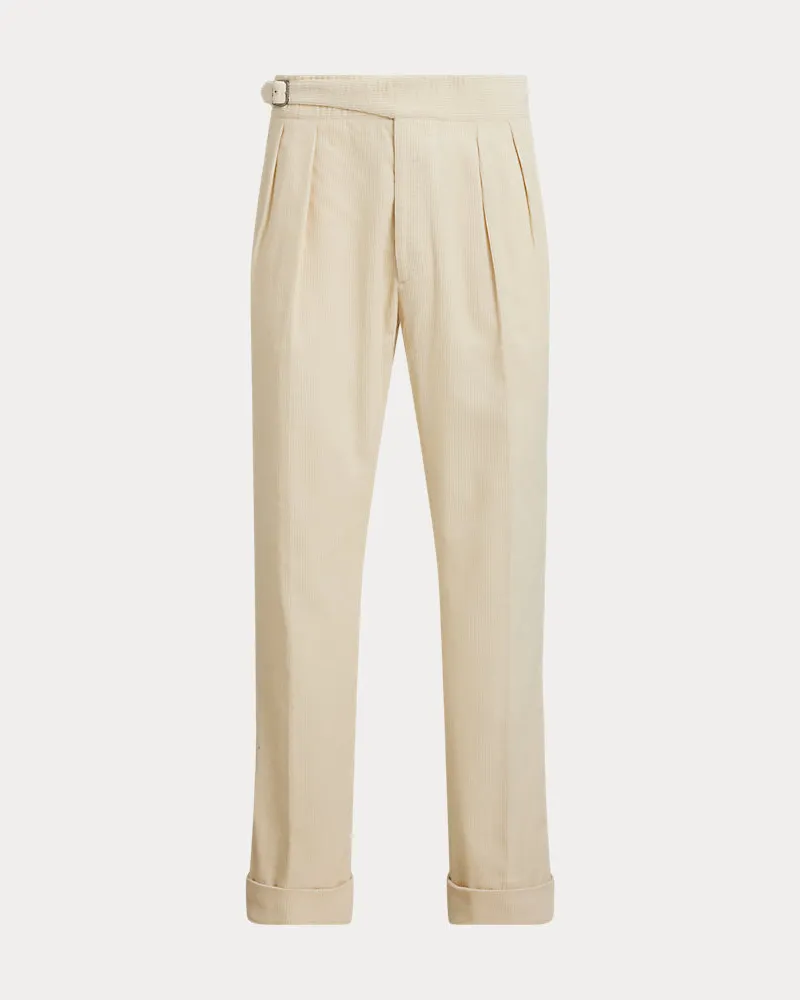 Ralph Lauren Handgeschneiderte Kordsamthose Gregory Cream