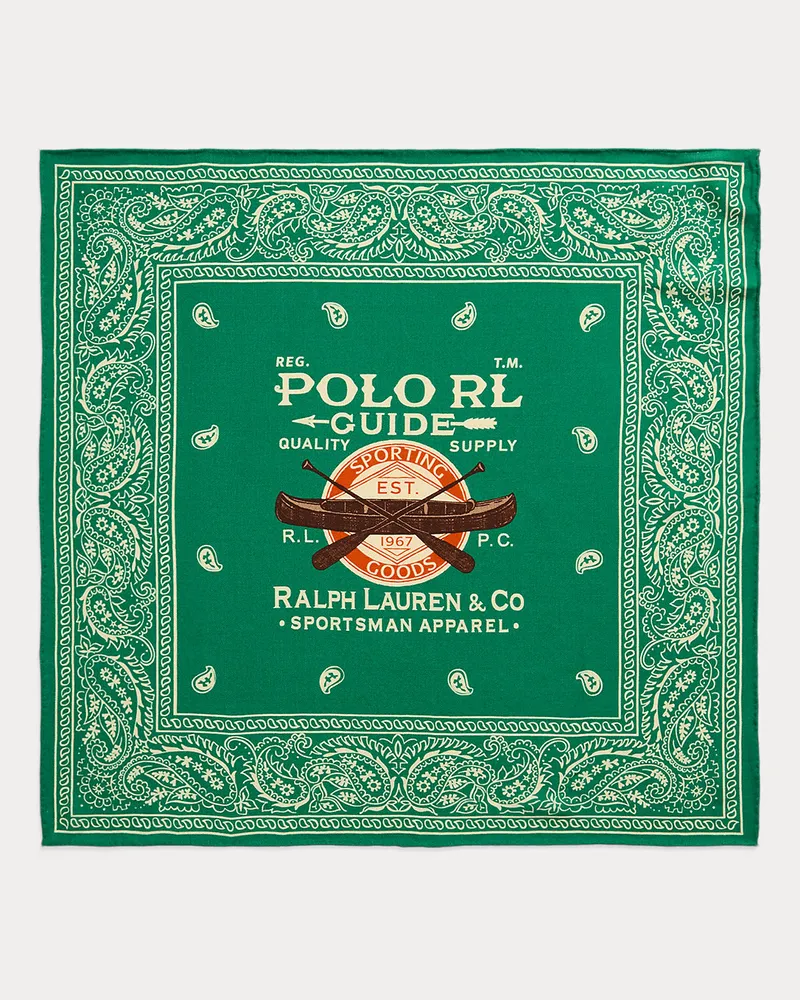 Ralph Lauren Woll-Bandana mit Grafik Green