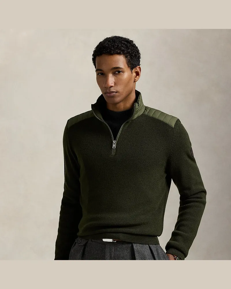 Ralph Lauren Waschbarer Hybrid-Pullover aus Wolle Green