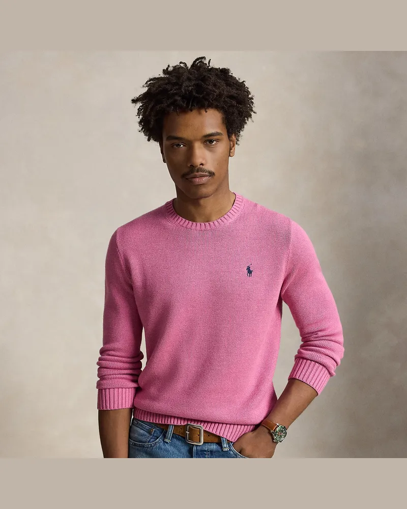 Ralph Lauren Rundhalspullover aus Baumwolle Pink