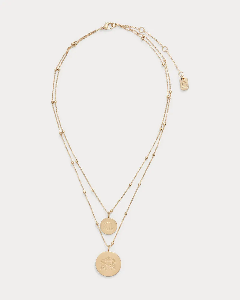 Ralph Lauren Goldfarbene mehrreihige Kette mit Logo Gold
