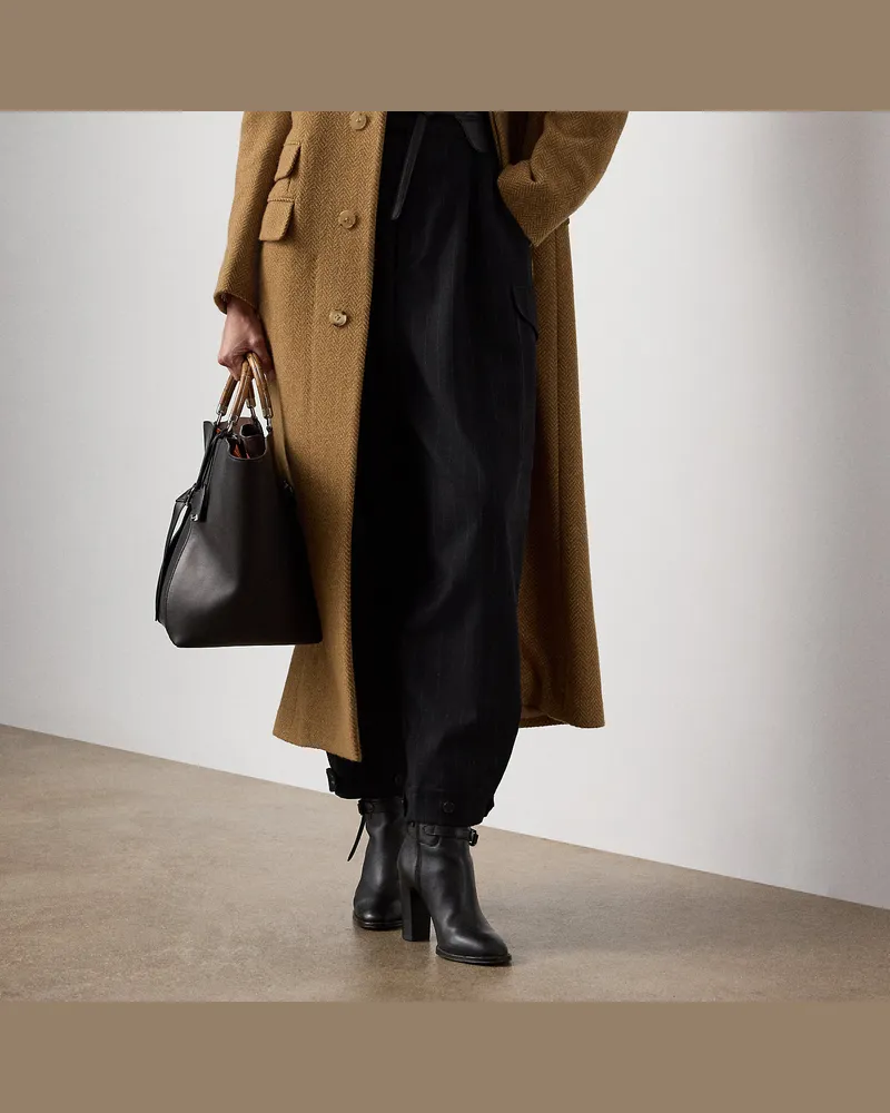 Ralph Lauren Flanellhose Houston mit Kreidestreifen Black