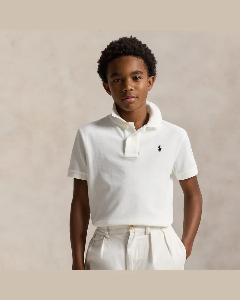Ralph Lauren Slim-Fit Poloshirt aus Baumwollpiqué White