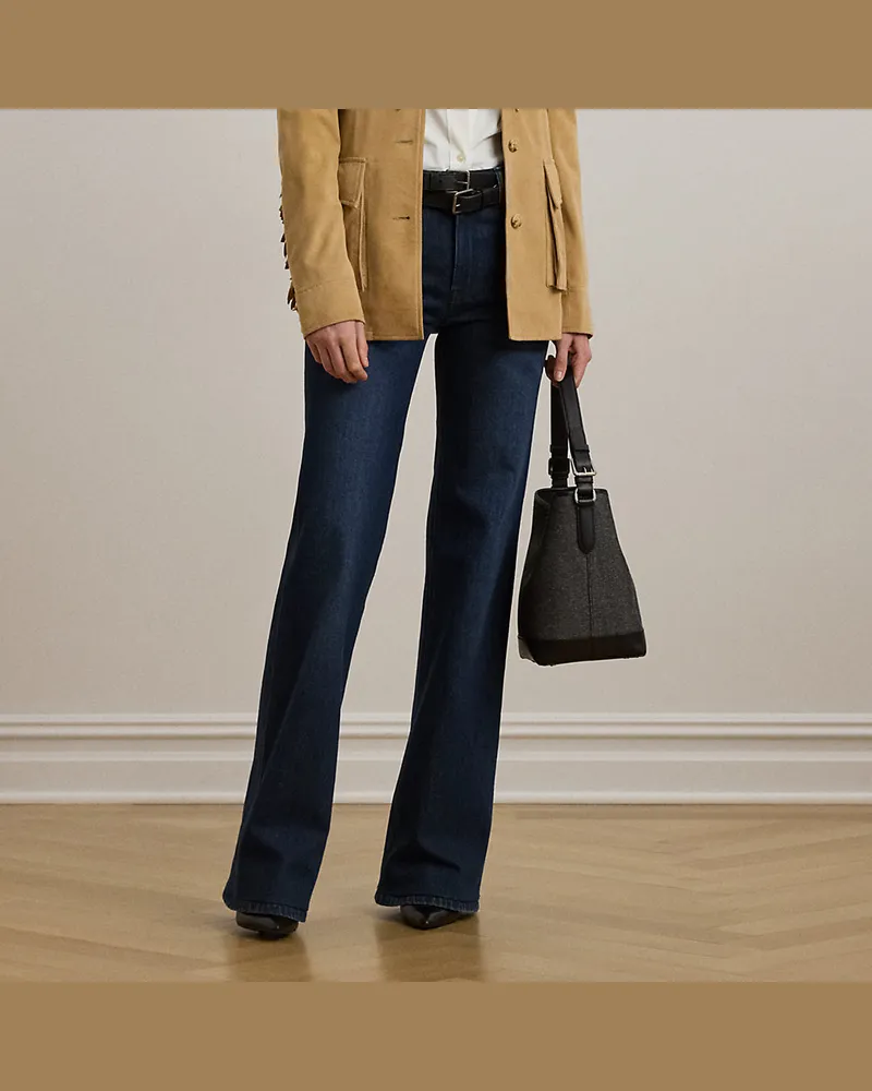 Ralph Lauren Ausgestellte Jeans mit hoher Leibhöhe Blue