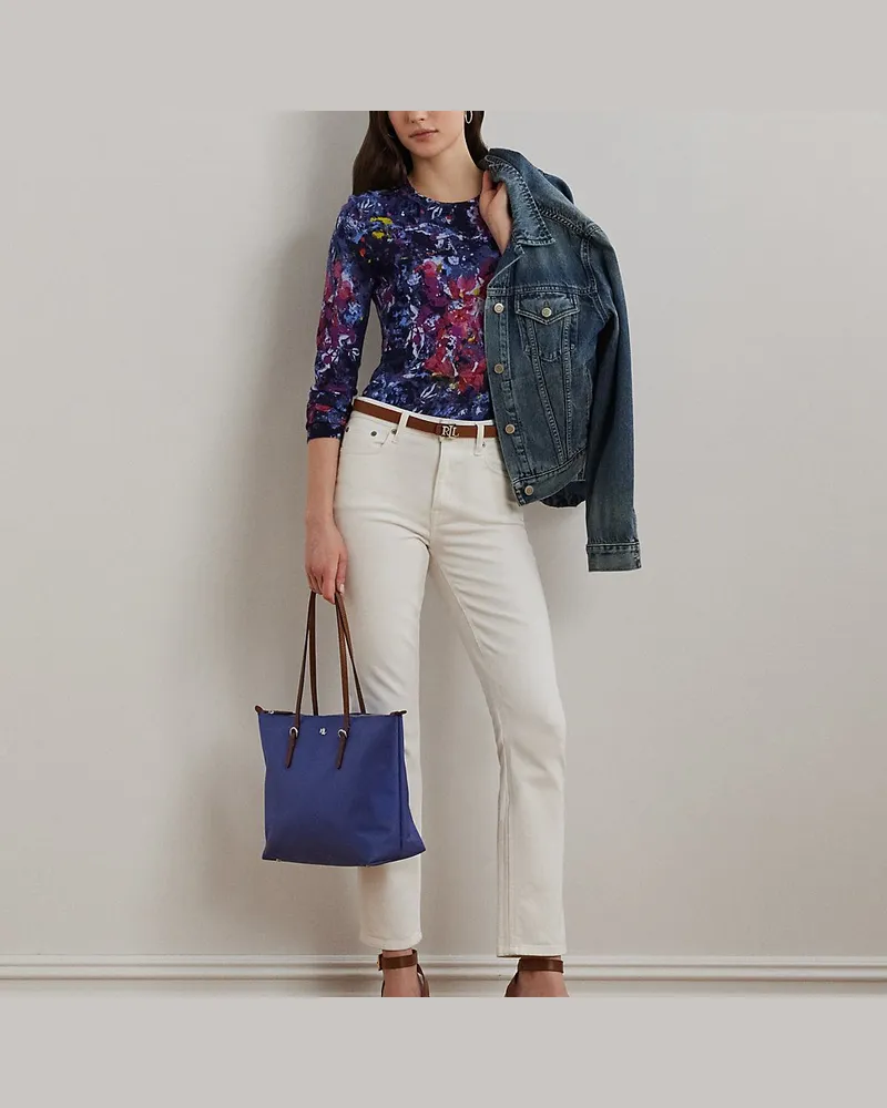 Ralph Lauren Mittelgroße Nylon-Tragetasche Keaton Blue