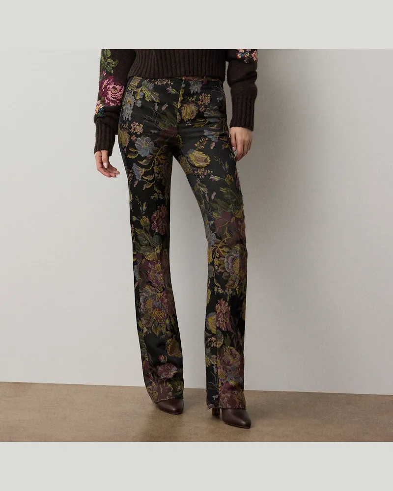 Ralph Lauren Hose Wrigley II aus geblümtem Jacquard Brown