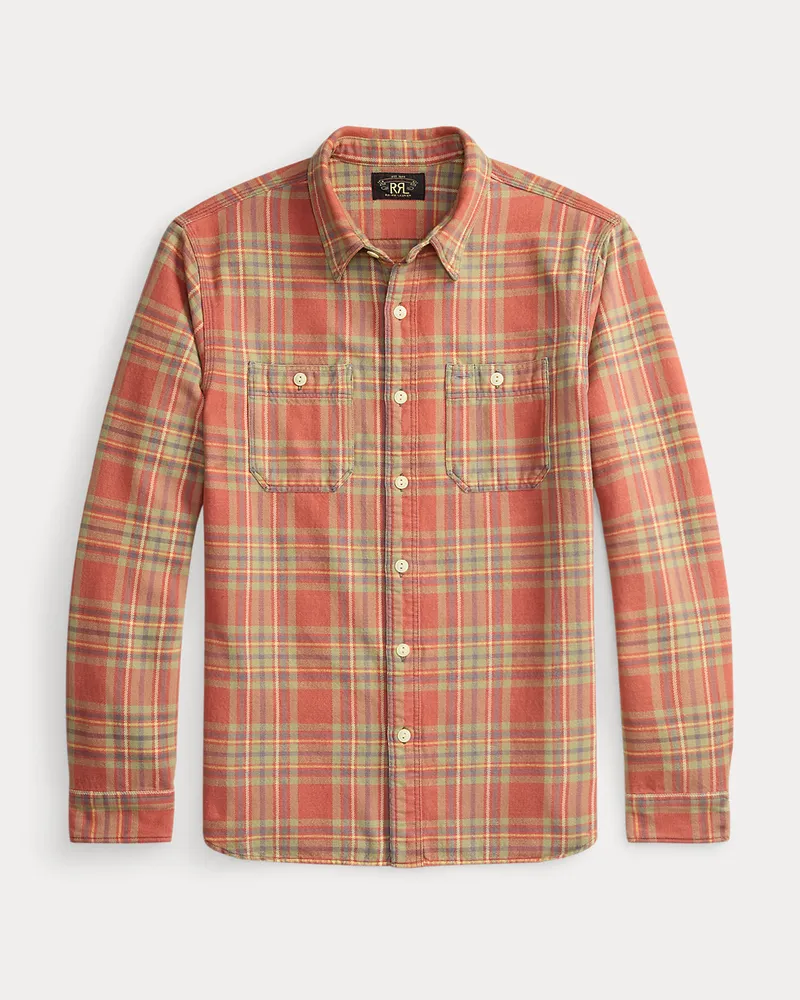 Ralph Lauren Kariertes Arbeitshemd aus Twill Red