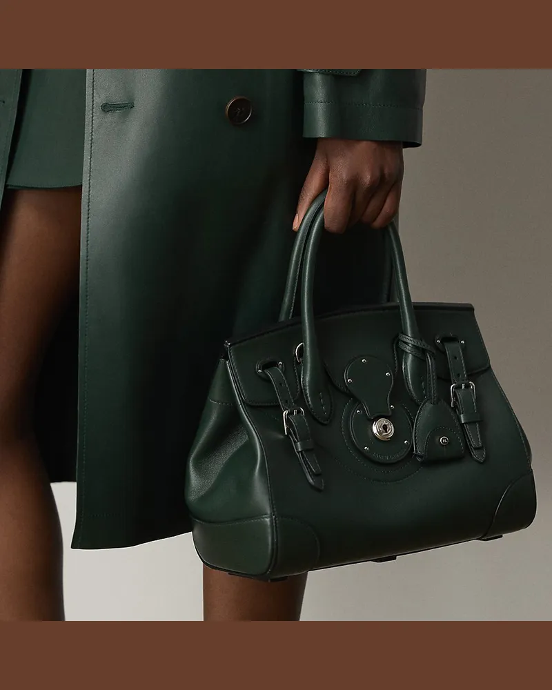 Ralph Lauren Tasche Soft Ricky 27 aus Kalbsleder Green
