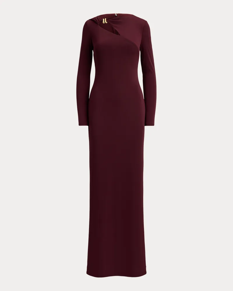 Ralph Lauren Jersey-Abendkleid mit Cutout-Detail Red
