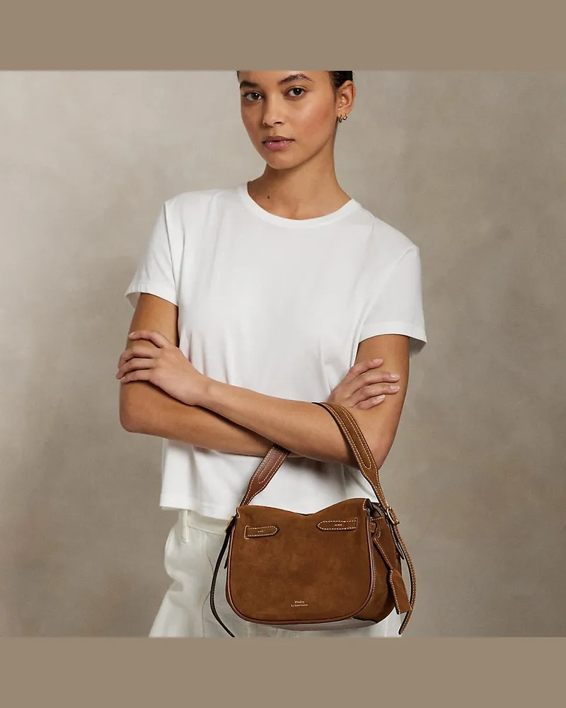 Ralph Lauren Mini-Umhängetasche Polo ID aus Wildleder Multi