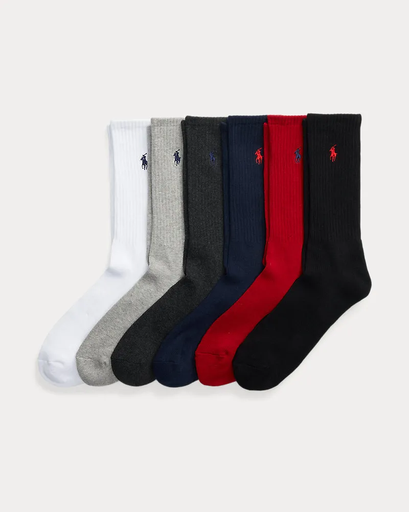 Ralph Lauren 6er-Pack Crew-Socken mit Baumwolle Multi