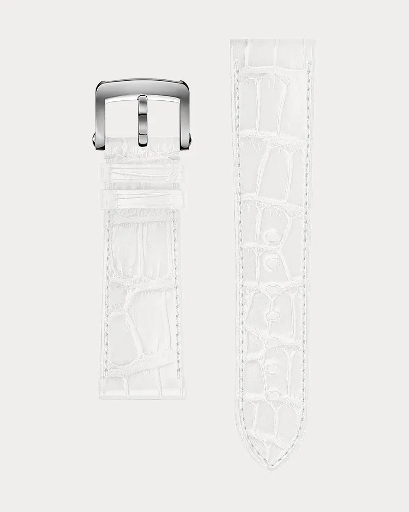 Ralph Lauren Uhrenarmband aus Alligatorleder White