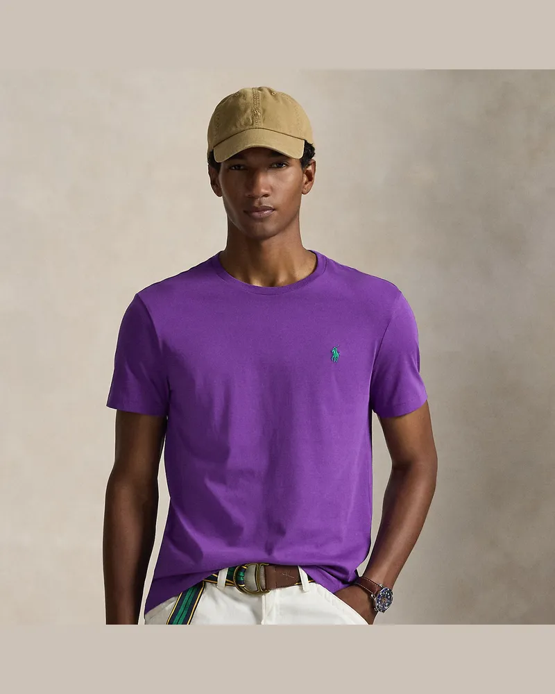 Ralph Lauren Custom-Slim-Fit Jersey-T-Shirt Purple