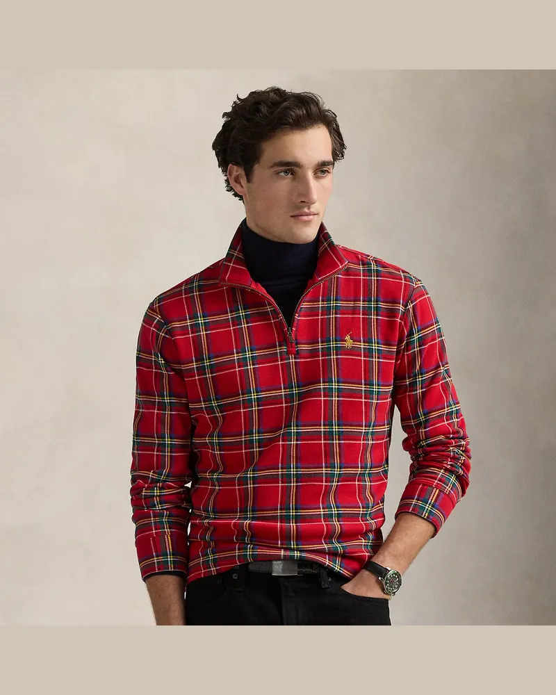 Ralph Lauren Doppellagiger Pullover mit Karomuster Red