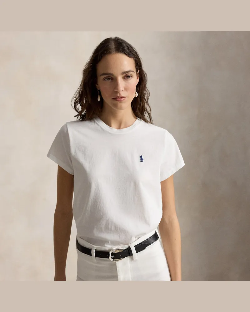 Ralph Lauren Classic-Fit Rundhals-T-Shirt aus Jersey White