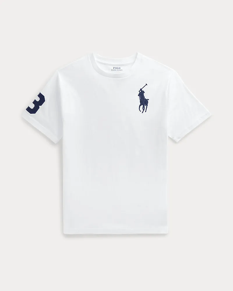 Ralph Lauren T-Shirt aus Baumwolljersey mit Big Pony White