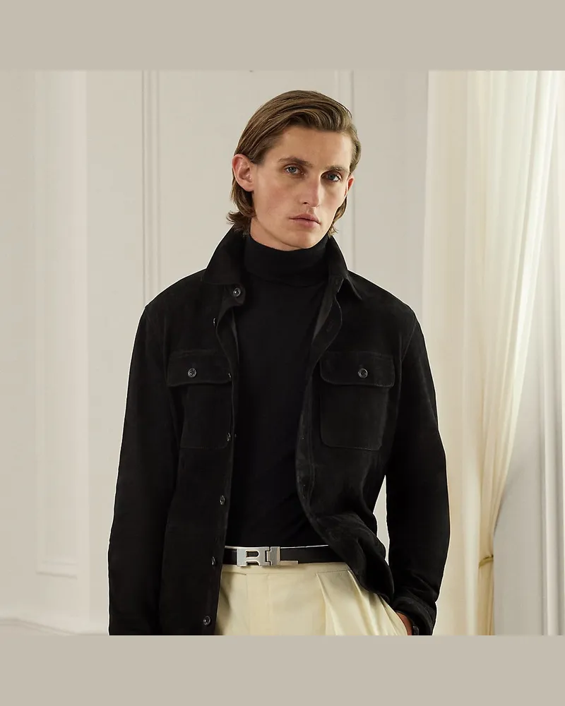 Ralph Lauren Hemdjacke aus Wildleder Black