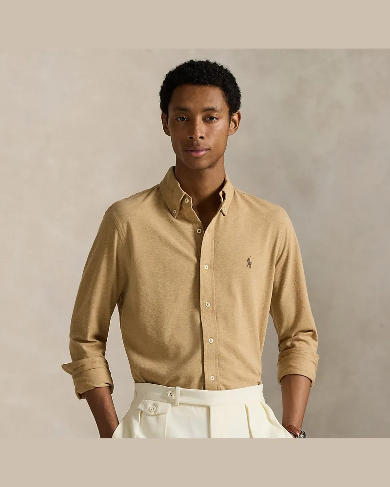 Ralph Lauren Featherweight-Piqué-Hemd Brown