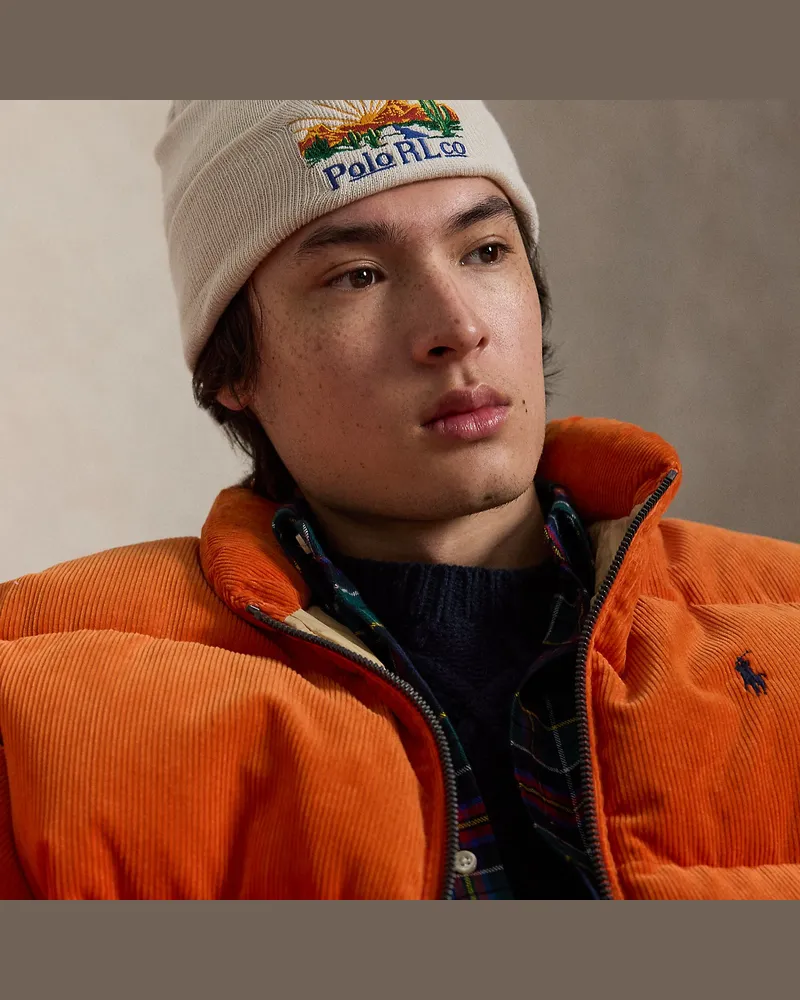 Ralph Lauren Wollmütze mit Stickerei White