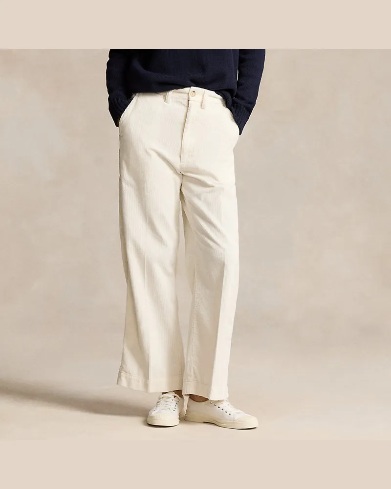 Ralph Lauren Hose in 3/4-Länge mit weitem Bein White