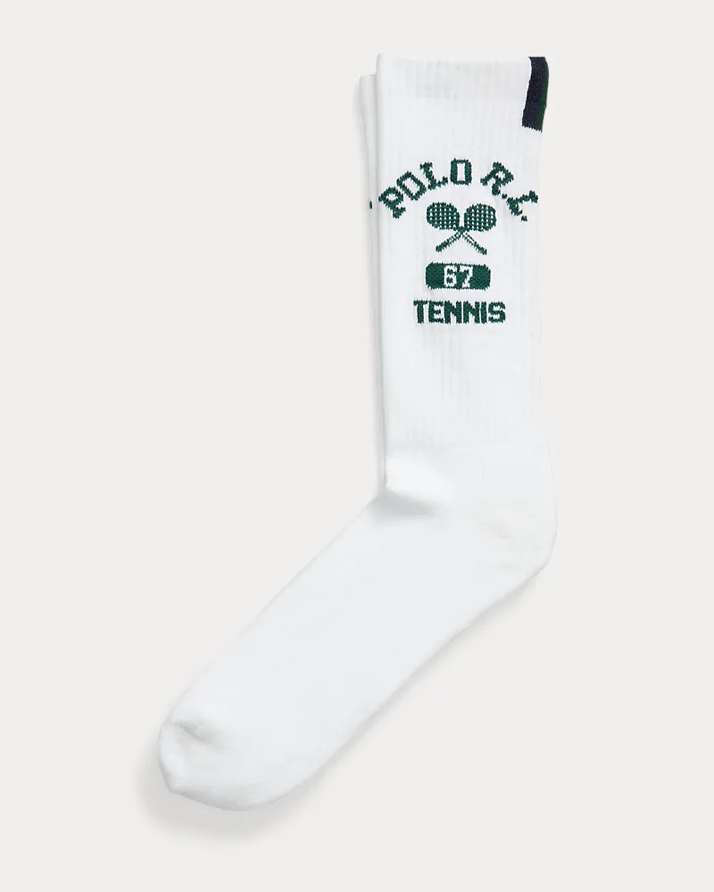 Ralph Lauren Crew-Socken Wimbledon mit Baumwolle White