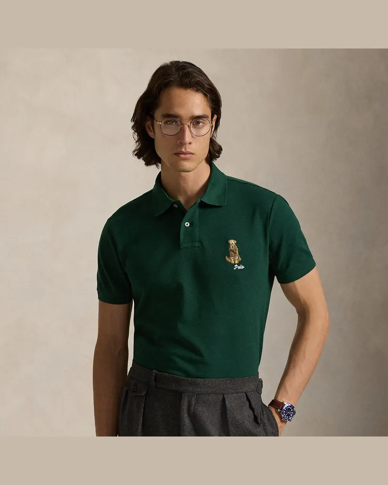 Ralph Lauren Custom-Slim-Fit Poloshirt mit Stickerei Green