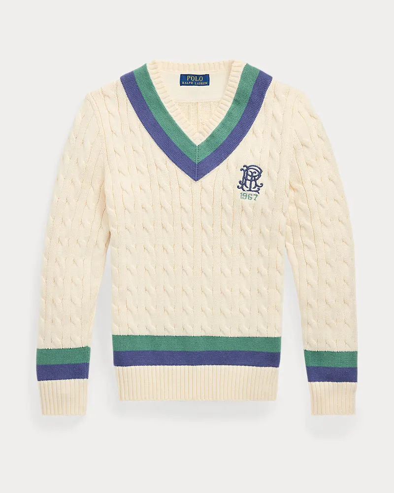 Ralph Lauren Baumwoll-Cricket-Pullover mit Stickerei Multi