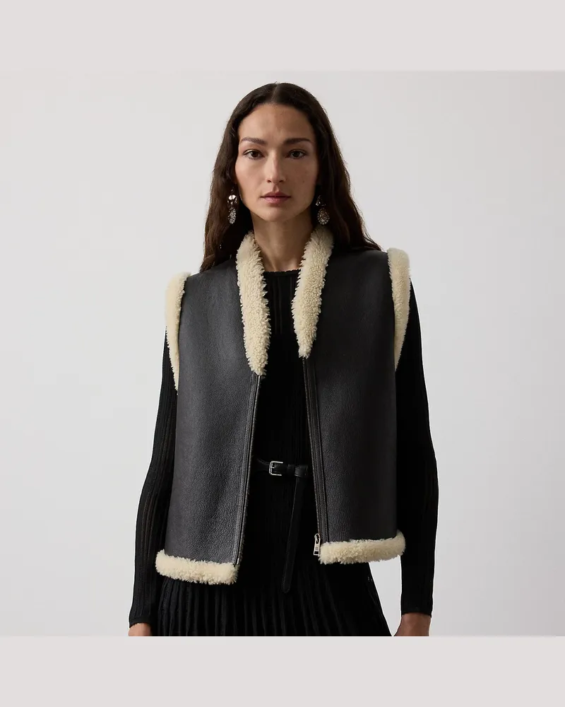 Ralph Lauren Weste Tamlin aus Lammfell Brown