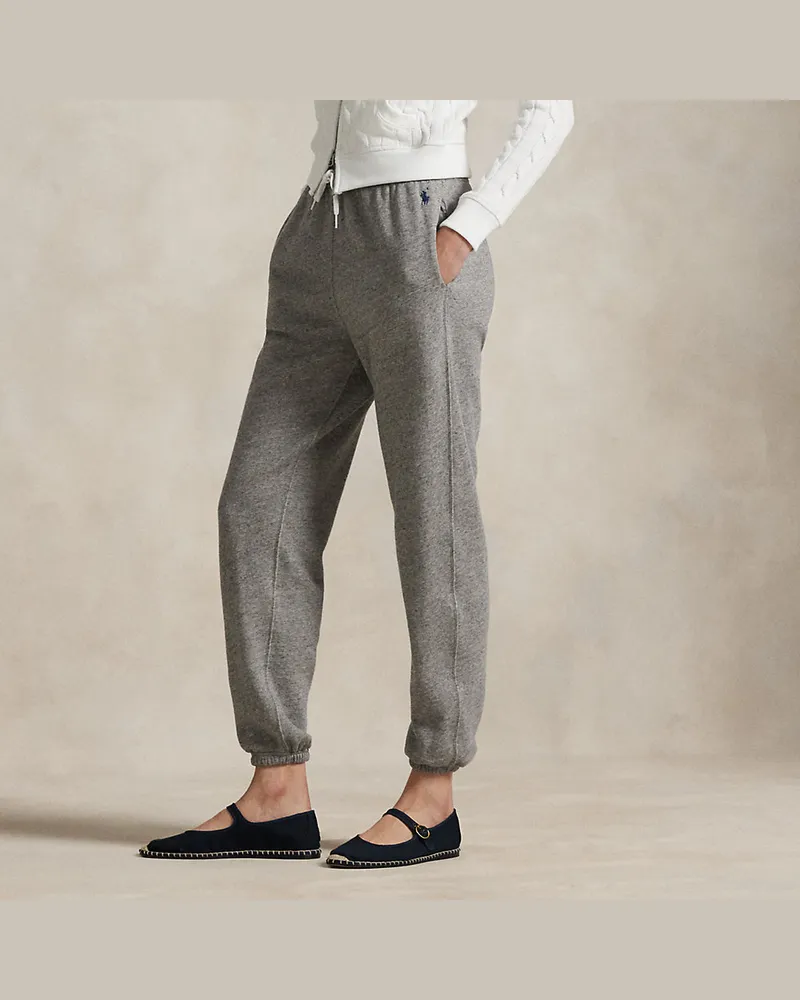 Ralph Lauren Leichte Fleece-Jogginghose mit Tunnelzug Grey