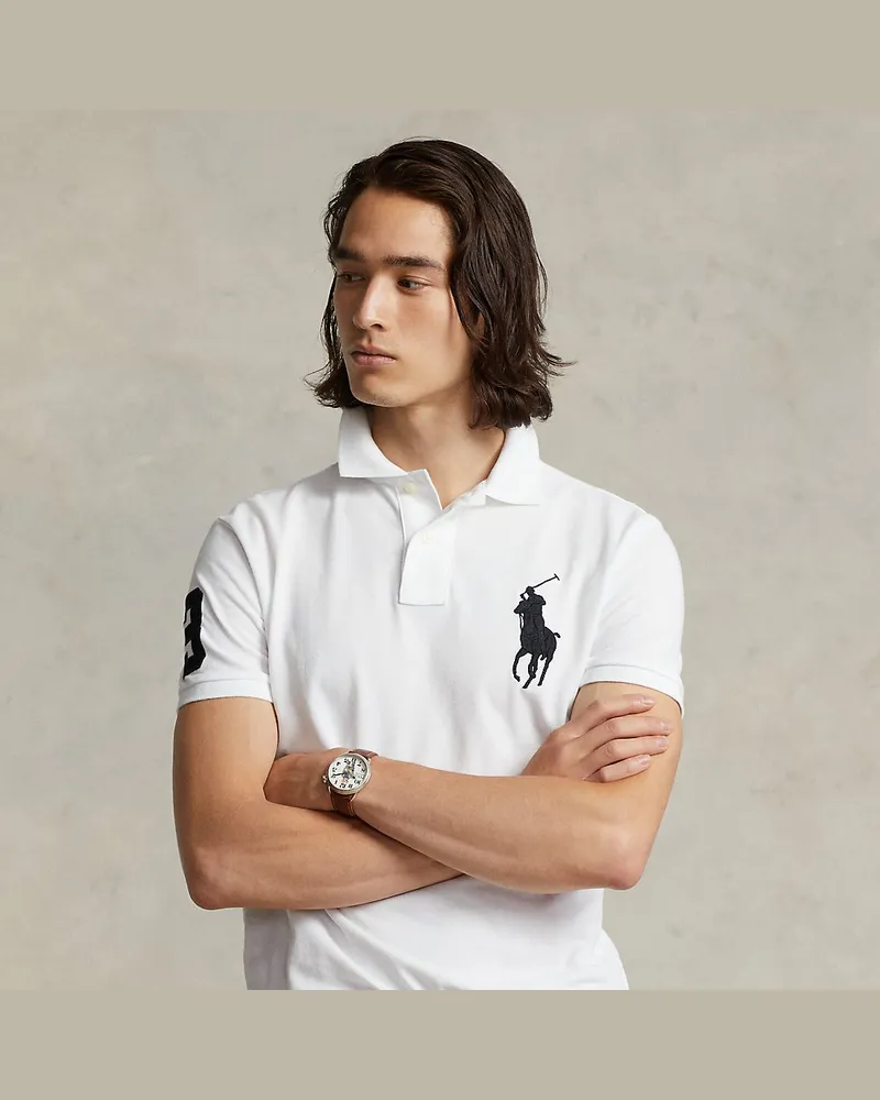 Ralph Lauren Custom-Slim-Fit Polo aus Piqué White