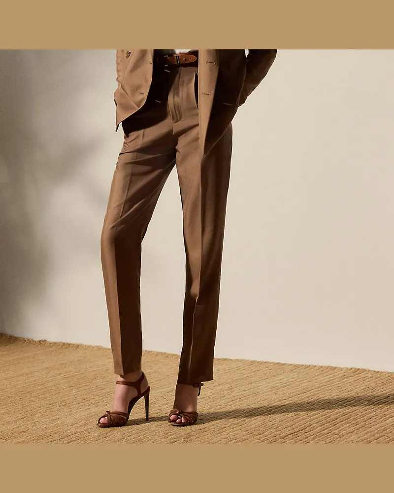 Ralph Lauren Hose Evanne aus Shantungseide Brown