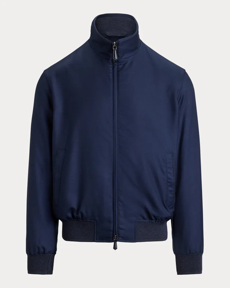 Ralph Lauren Kaschmir-Seiden-Fliegerjacke Felton Blue