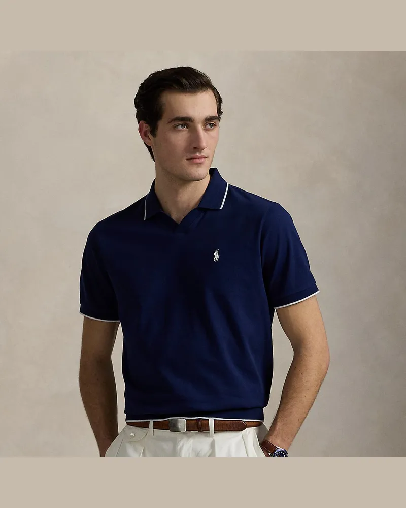 Ralph Lauren Poloshirt aus Jacquard-Piqué Blue