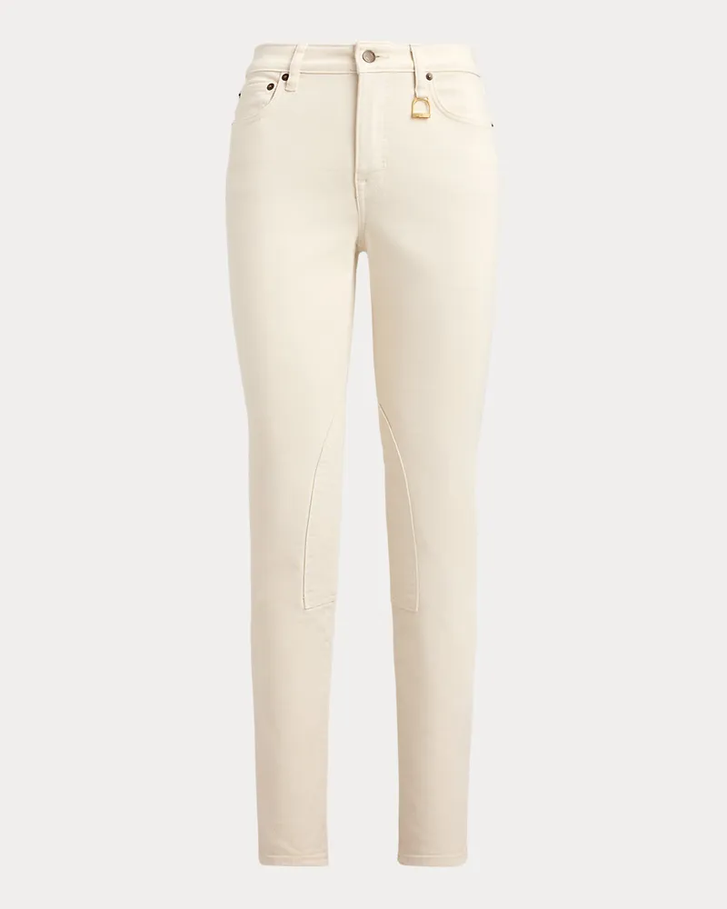 Ralph Lauren Skinny-Fit Jeans in Knöchellänge Cream