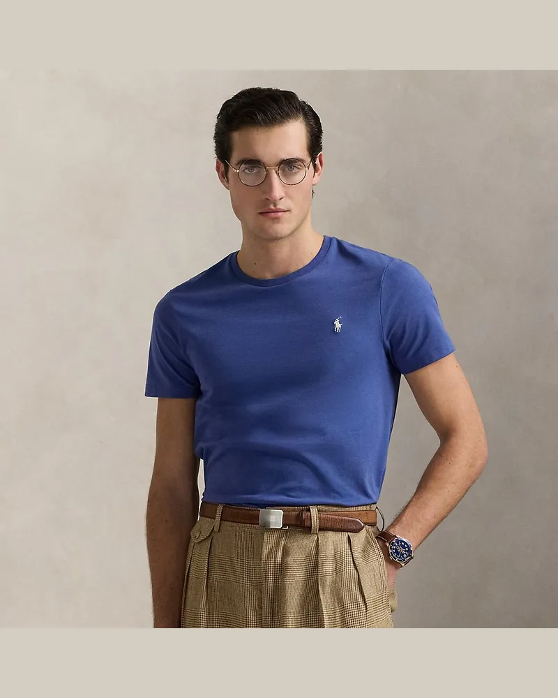 Ralph Lauren Custom-Slim-Fit Jersey-T-Shirt Blue