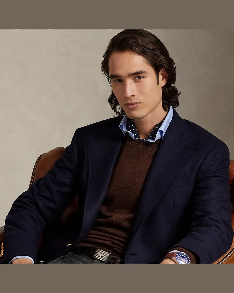 Ralph Lauren Slim-Fit Pullover aus waschbarer Wolle Brown