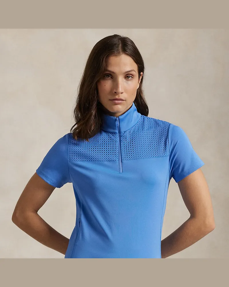 Ralph Lauren Kurzarmhemd mit Viertelreißverschluss Blue