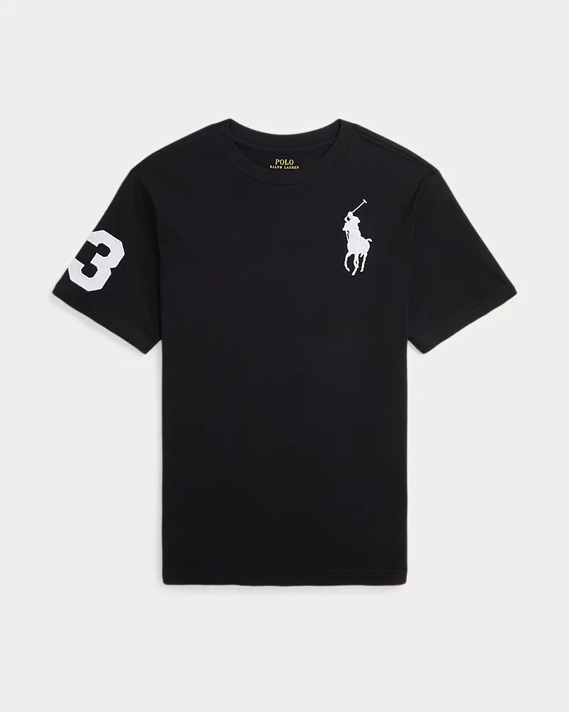 Ralph Lauren T-Shirt aus Baumwolljersey mit Big Pony Black