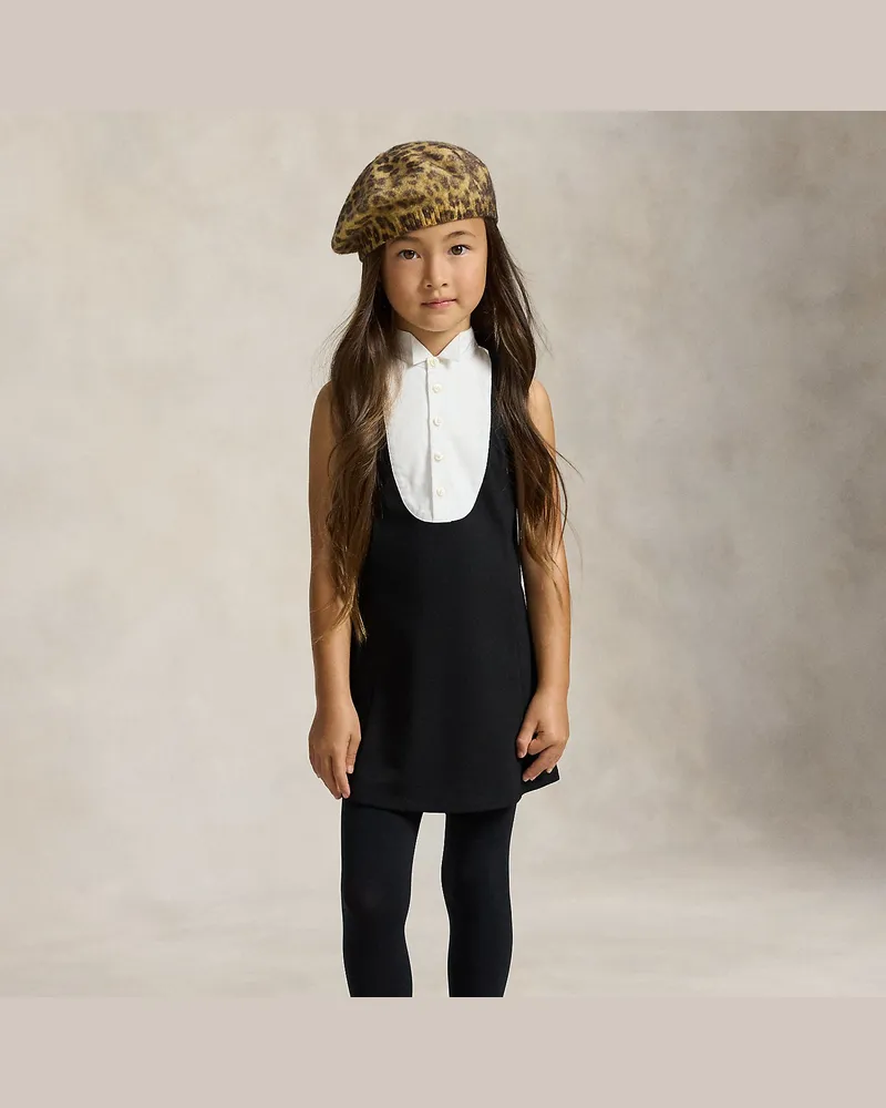Ralph Lauren Ärmelloses Kleid im Smokinghemd-Stil Black