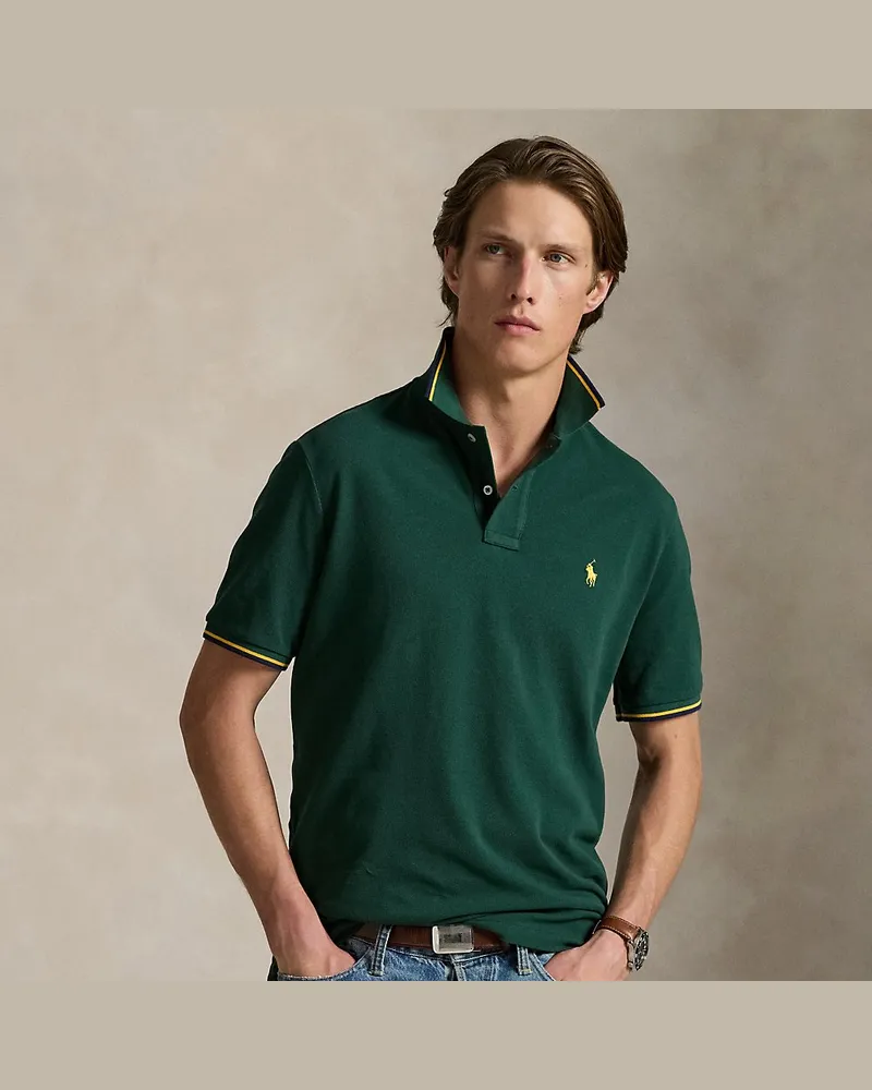 Ralph Lauren Custom-Slim-Fit Piqué-Poloshirt Green